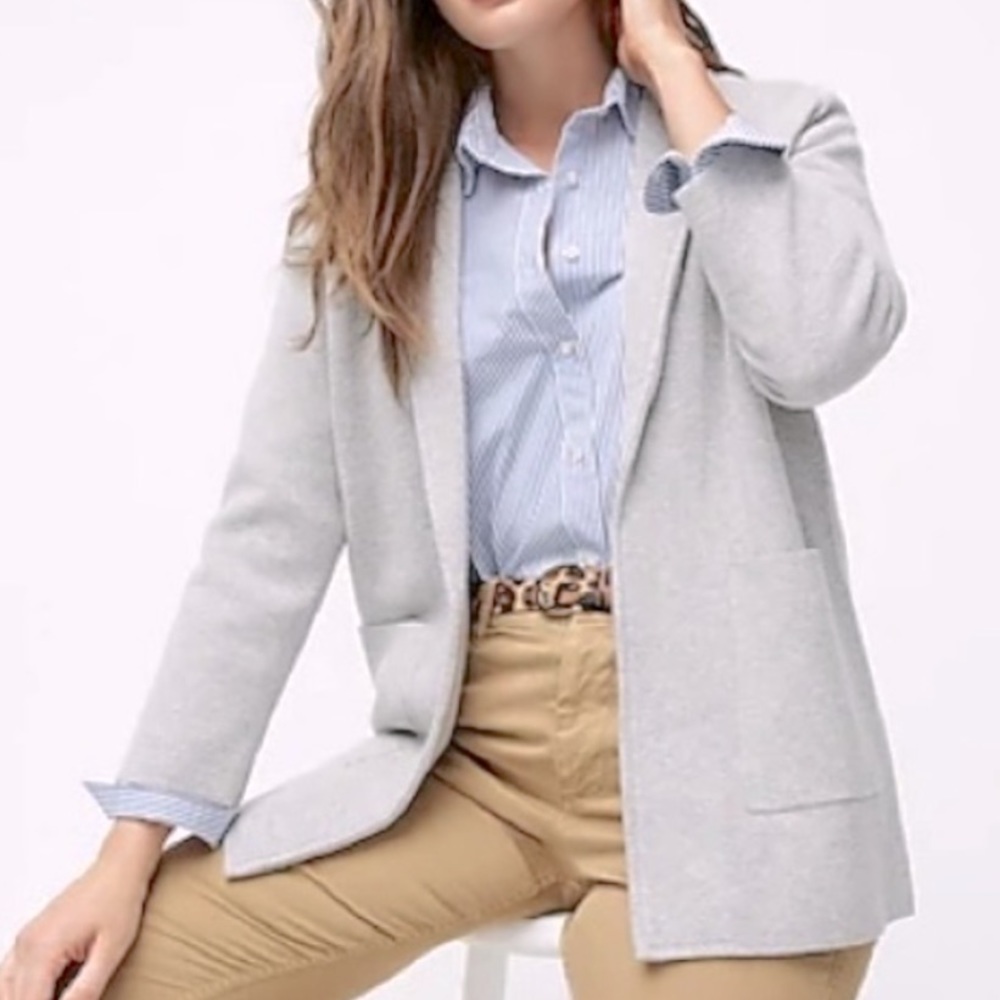J. Crew Sophie Open-Front Sweater-Blazer - image 1